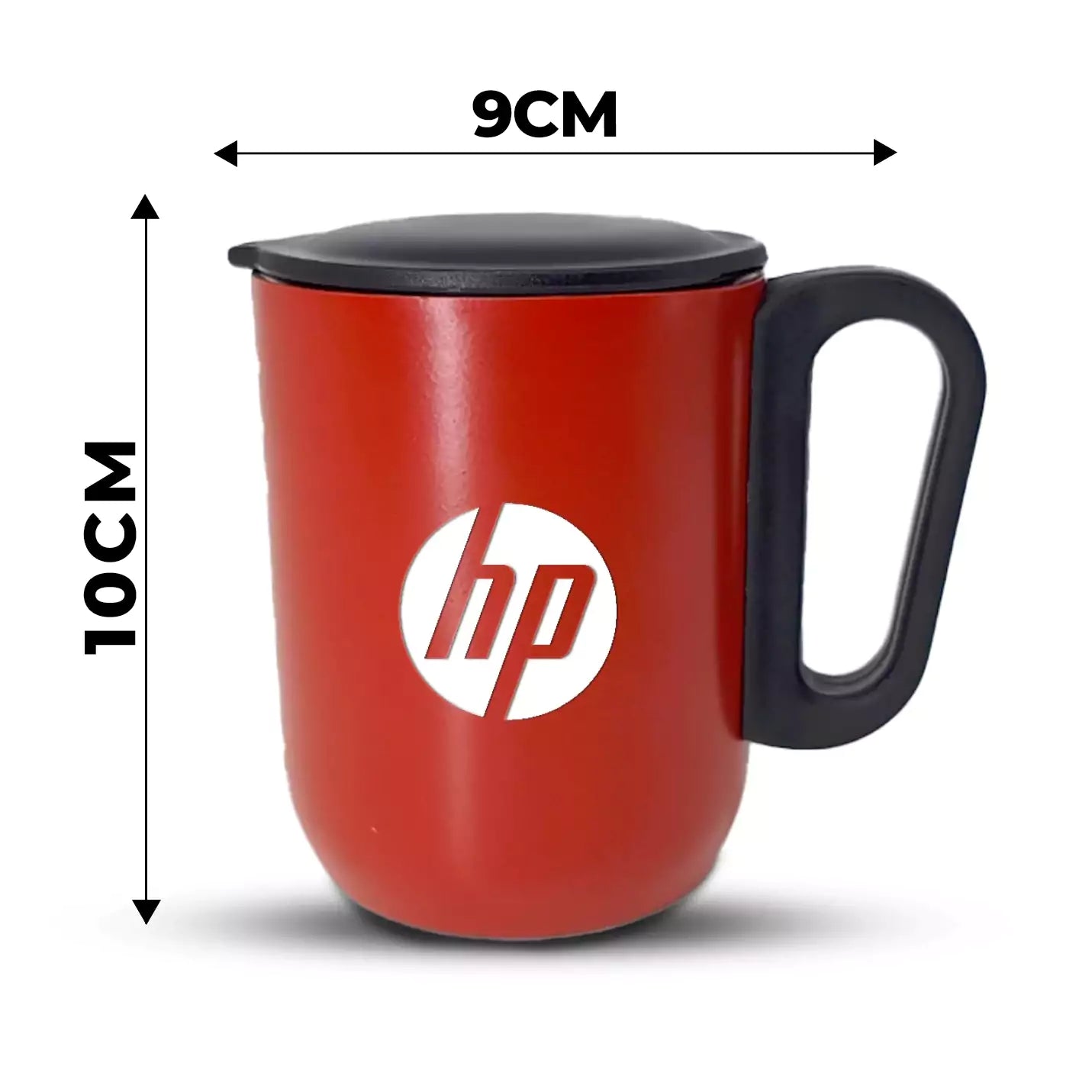 Elegant Red Coffee Mug with Spill-Resistant Lid Img 3